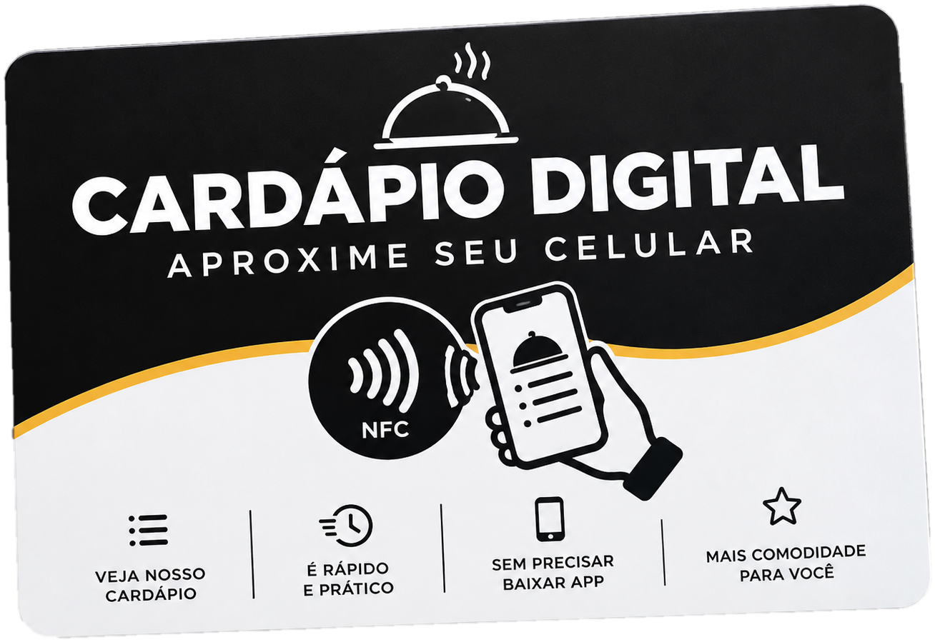 Placa NFC Cardápio digital